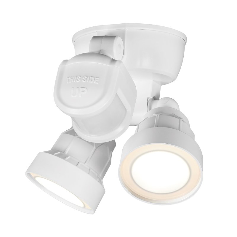 globe 17000201 Security Flood Light, 120 V, LED Lamp, Bright White, 1400 Lumens, 4000 K Color Temp, Plastic Fixture