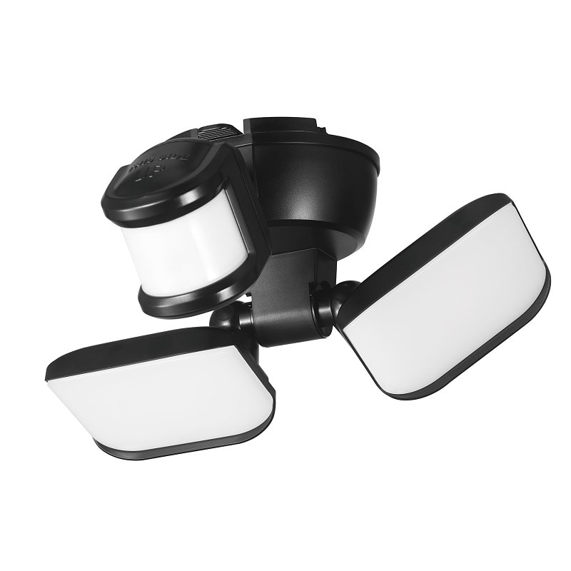 globe 17000208 Security Flood Light, LED Lamp, Daylight, 600 Lumens, 4000 K Color Temp, Black Fixture