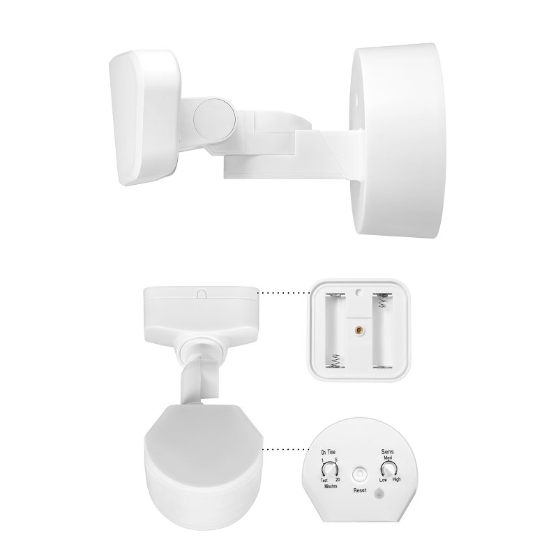 globe 17000213 Security Flood Light, LED Lamp, Bright White, 2200 Lumens, 4000 K Color Temp, White Fixture
