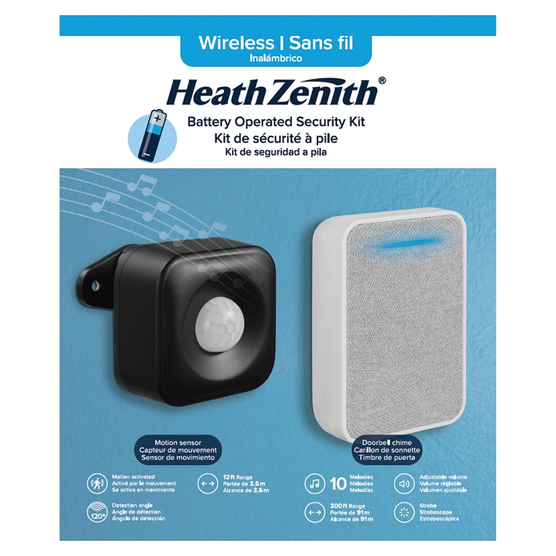 Heath Zenith 18000208 Smart Doorbell Motion Sensor, Plastic, Black/White