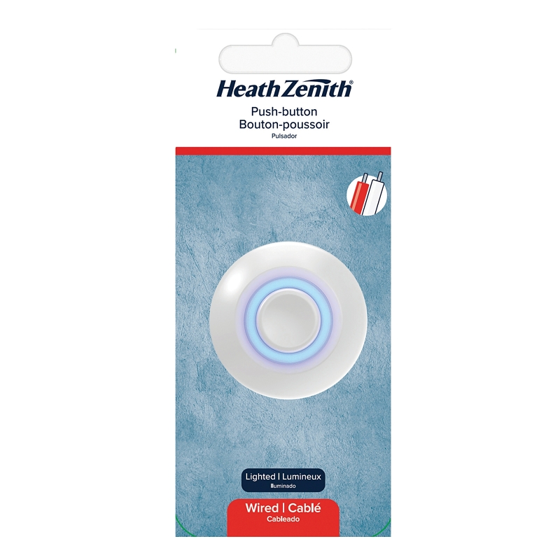 BUTTON PUSH WRD REC MT WHT MTL