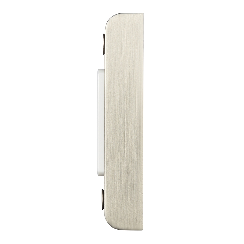 Heath Zenith 18000217 Pushbutton Doorbell, Wired, Rectangular, Silver