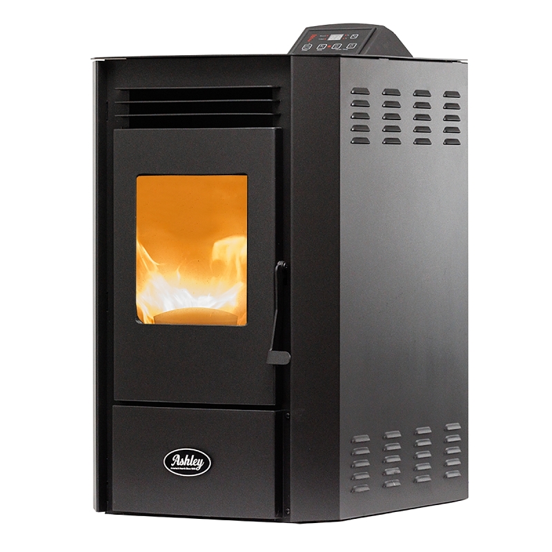 Ashley Hearth AP5613-P Pellet Stove with 50 lb Hopper, 18-1/2 in W, 21.3 in D, 33.9 in H, 30,000 Btu/hr Heating