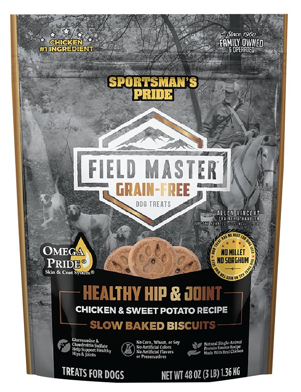 Sportsman's Pride Field Master 10161 Hip and Joint Dog Biscuit, Small, Medium, Large Breed, Chicken, Sweet Potato Bag