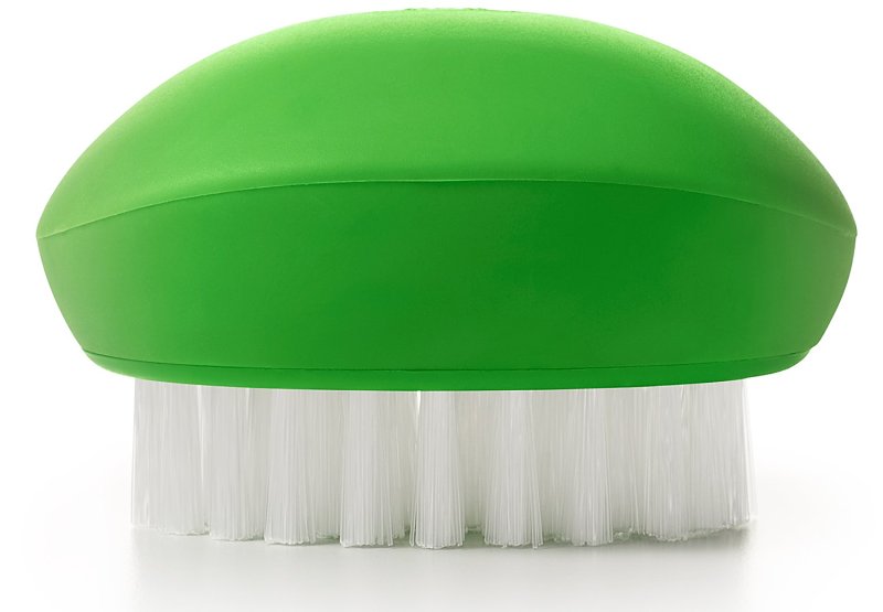 Good Grips 33781 Vegetable Brush, 3.3 in OAL, Nylon Trim, Non-Slip Grip Handle, Nylon Handle