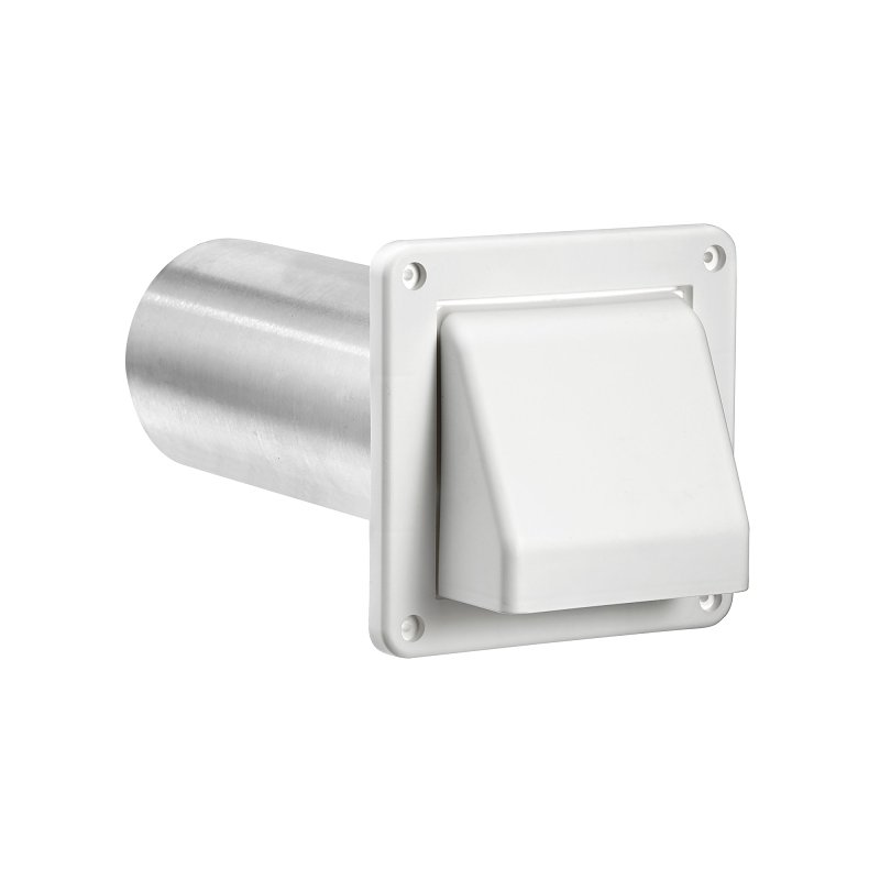 Lambro 604WTP Fresh Air Intake Vent, 4 in Dia, Plastic, White