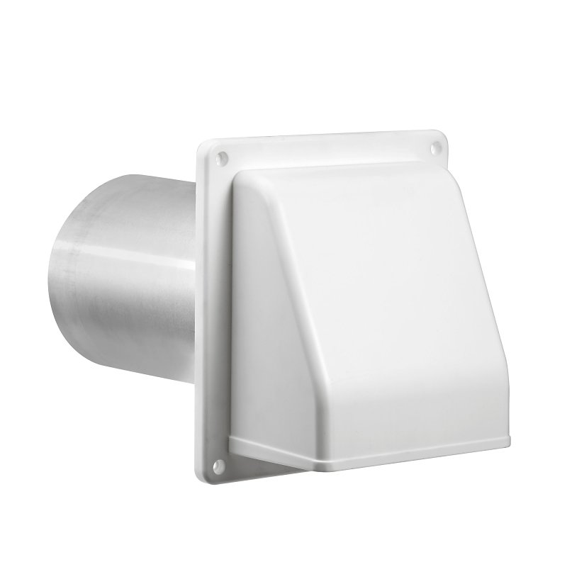Lambro 606WTP Air Intake Louver Vent, 6 in Dia, Plastic, White