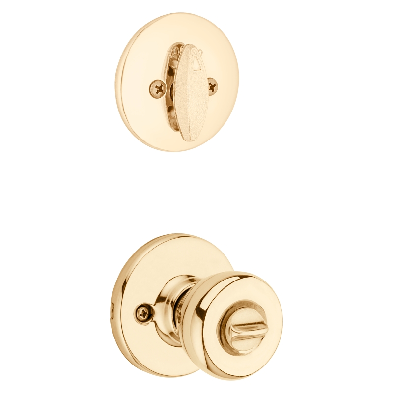Kwikset 242T 3 CP 6ALRCS Combination Lockset, Knob Handle, Tylo Design, Polished Brass, 3 Grade