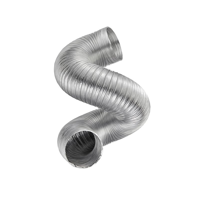 Lambro 302UL Semi-Rigid Transition Duct, 4 in, 8 ft L, Aluminum