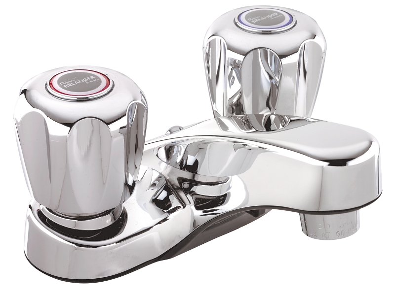 Belanger 3063W Series Lavatory Sink Faucet, Polished Chrome, 4 in, 1.5 gpm, Brass, 4 in Faucet Centers
