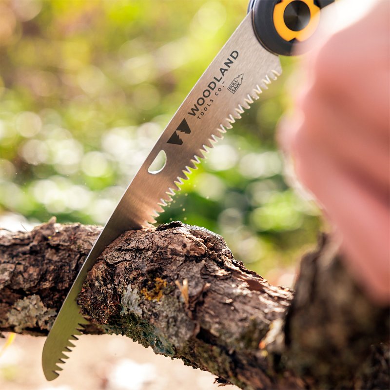 Woodland Tools Co 06-5003-100 Folding Saw, High Carbon Steel Blade, 8 TPI, Composite Handle, Cushioned Grip Handle