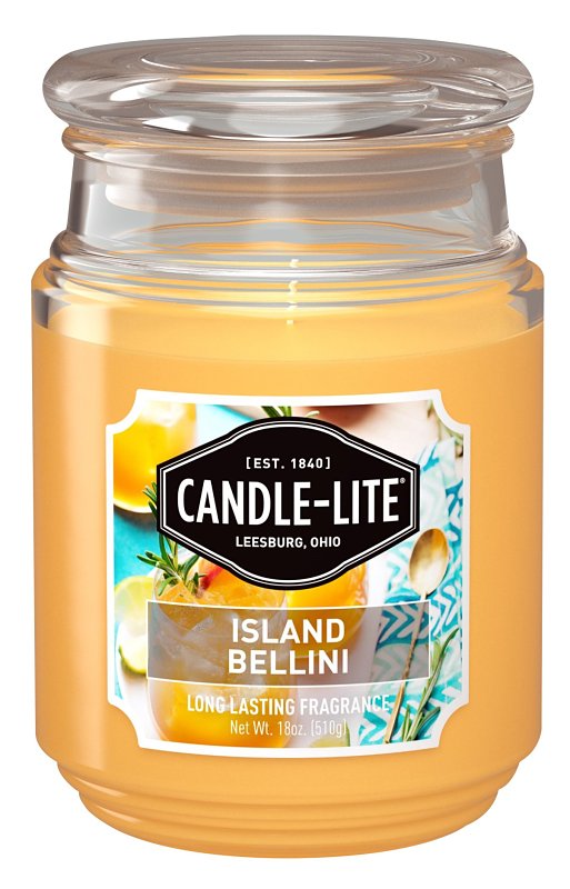 Candle-Lite 32971273 Candle, 18 oz, Island Bellini, 110 hr