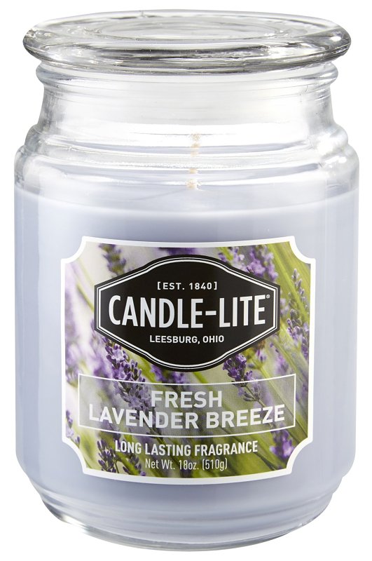 Candle-Lite 3297404 Scented Candle, 18 oz, Fresh Lavender Breeze