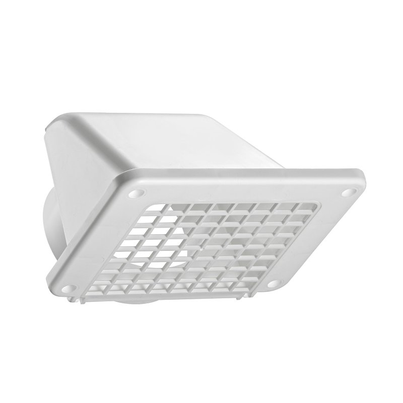 Lambro 164W Under Eave Vent, 8.91 in L, 7.63 in W, Plastic, White