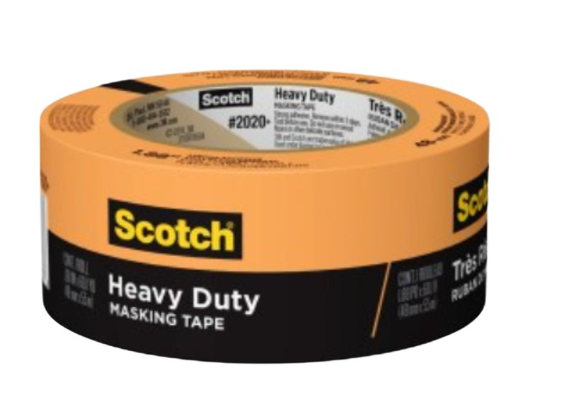 Scotch 2020+-48TP Masking Tape, 60.1 yd L, 1.88 in W, Orange