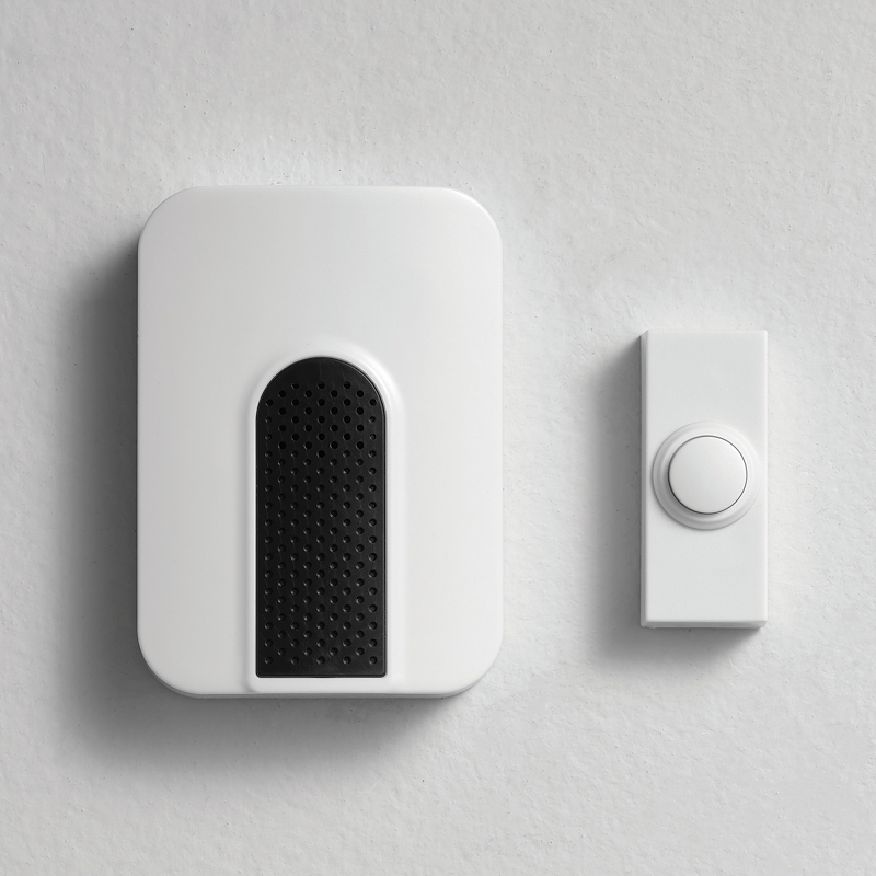 Heath Zenith 18000080 Unique Transitional Style Door Chime Kit, Wireless, 85 dB, Black/White