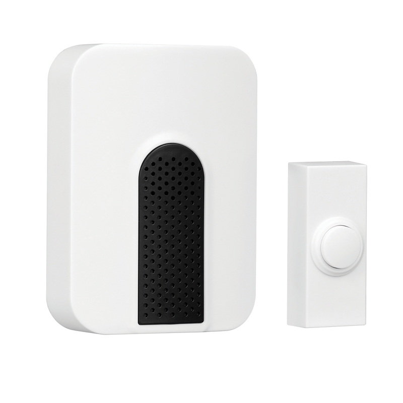 Heath Zenith 18000080 Unique Transitional Style Door Chime Kit, Wireless, 85 dB, Black/White