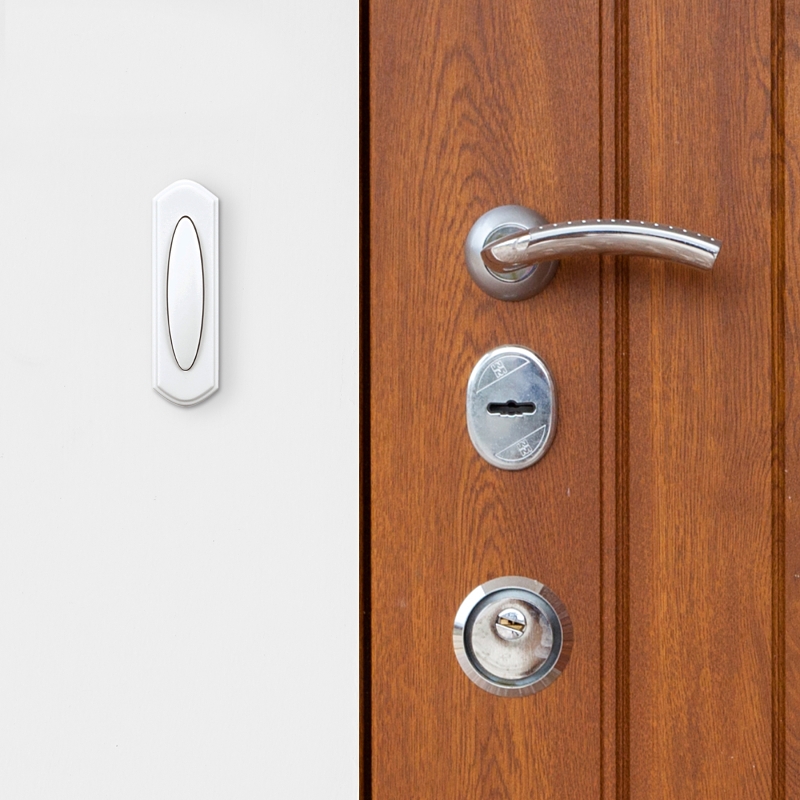 Heath Zenith 18000132 Classic Style Pushbutton Doorbell, Wireless, White
