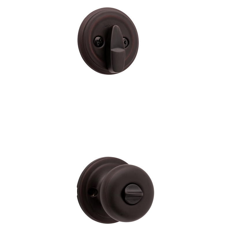 Kwikset Signature Series 99910-035 Combination Lockset, Knob Handle, Juno Design, Venetian Bronze, 2 Grade