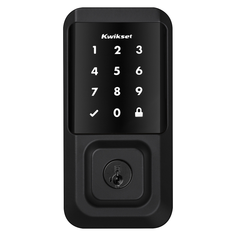 Kwikset Halo Series 939 WIFI TSCR 514 Electronic Deadbolt, Matte Black, Residential, AAA Grade, Zinc, Keypad Included