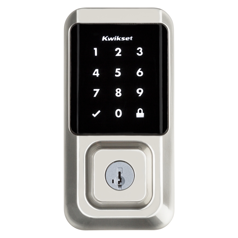 Kwikset Halo Series 939 WIFI TSCR 15 Electronic Deadbolt, Satin Nickel, Residential, AAA Grade, Zinc, Keypad Included