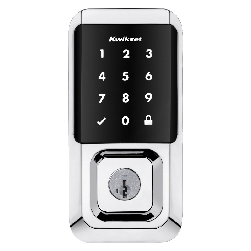 Kwikset Halo Series 939 WIFI TSCR 26 Electronic Deadbolt, Polished Chrome, Residential, AAA Grade, Zinc, Keypad Included