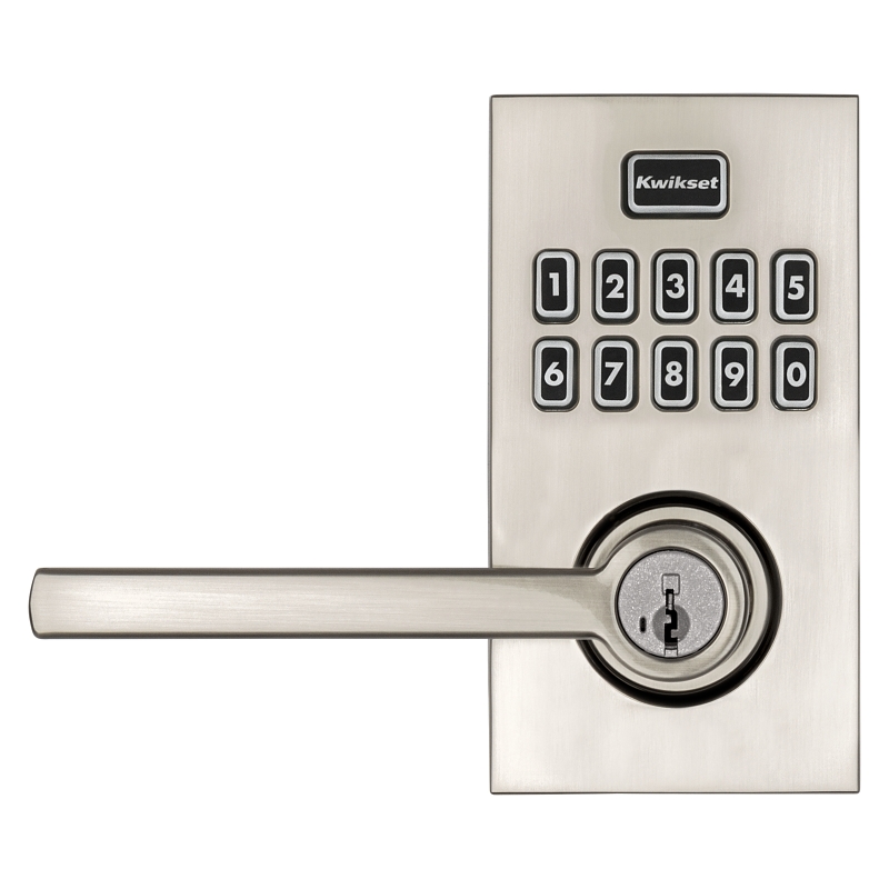 Kwikset SmartCode 917 Series 99170-003 Electronic Entry Lock, Satin Nickel, Residential, AAA Grade, Metal