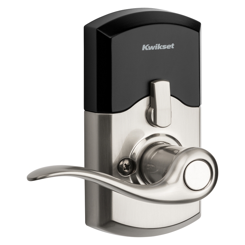 Kwikset 911TNL 15 SMT Electronic Entry Lock, Satin Nickel, Residential, AAA Grade, Metal, Universal Hand
