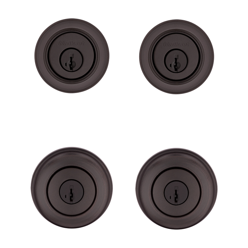 Kwikset Cove Series 92420-063 Entry Knob and Single Cylinder Deadbolt, Knob Interior Handle, Right, Knob Handle, 1/PK