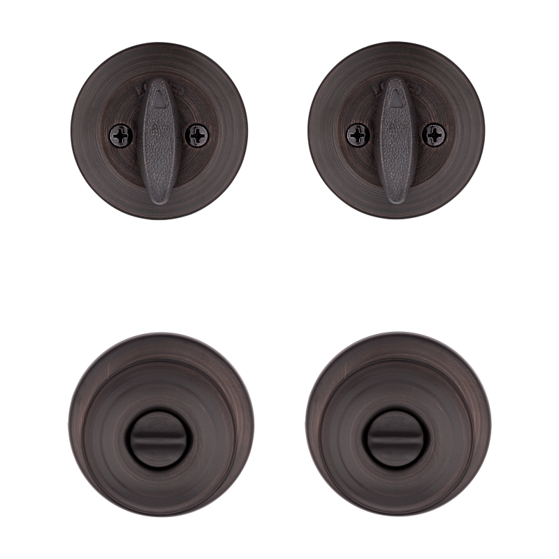 Kwikset Cove Series 92420-063 Entry Knob and Single Cylinder Deadbolt, Knob Interior Handle, Right, Knob Handle, 1/PK