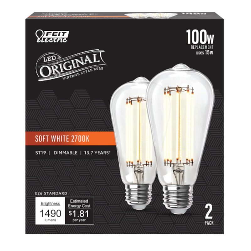BULB LED ST19 SW CLR 27K 100W