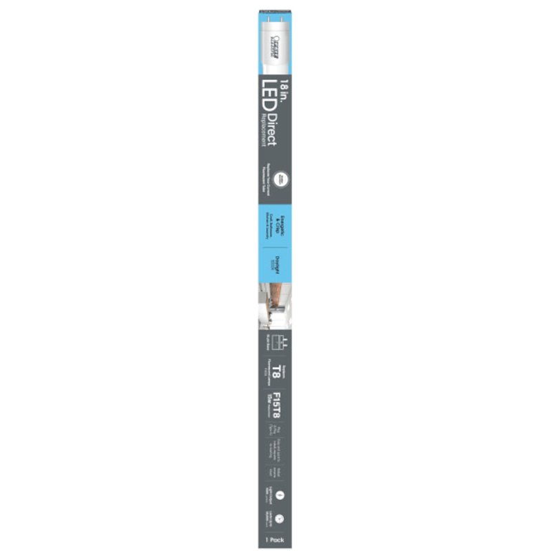Feit Electric T818/850/LED Linear LED Tube, T8 Tubular Lamp, G13 Lamp Base, Non-Dimmable, Daylight Light