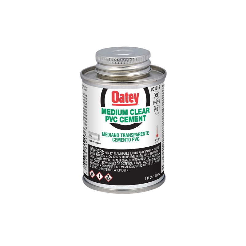 Oatey 31017 Cement, 4 oz, Liquid, Clear