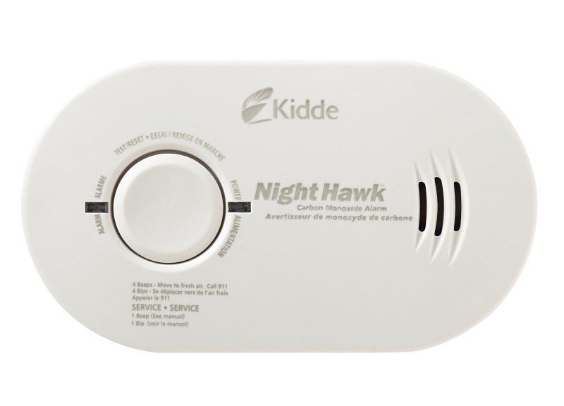 Kidde NightHawk 900-0233 Carbon Monoxide Alarm, 30 to 999 ppm, +/-30 % Accuracy, 4 to 15 min Response, 85 dB, White