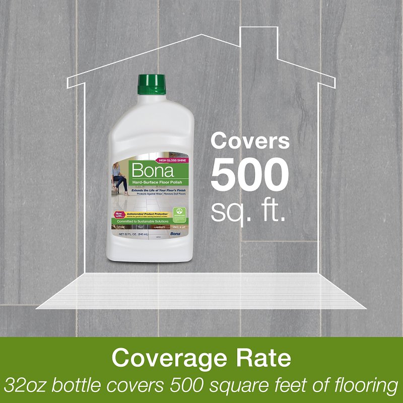 Bona WT760051161 Floor Polish, 32 oz, White, Liquid