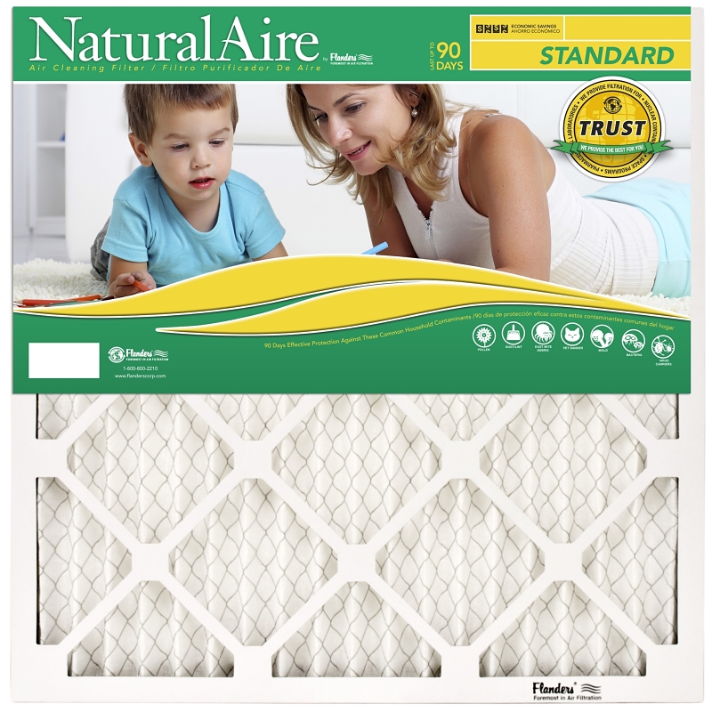 NaturalAire 84858.011520 Air Filter, 20 in L, 15 in W, 8 MERV, Clay Frame, For: Any Household HVAC System
