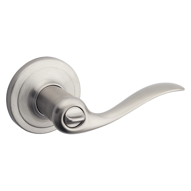 Kwikset Signature Series 740TNL 15SMTRCAL/R Entry Lever, Satin Nickel, Full Lip Round Corner Strike, 2-1/4 in Strike