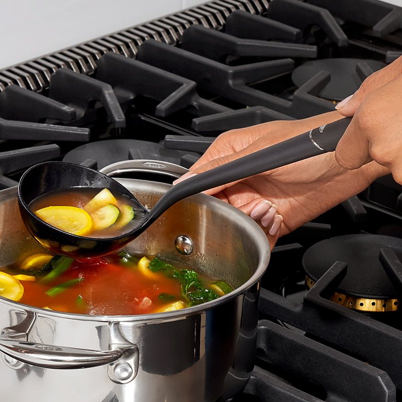 Good Grips 1190800 Non-Stick Ladle, 13 in OAL, Nylon, Black