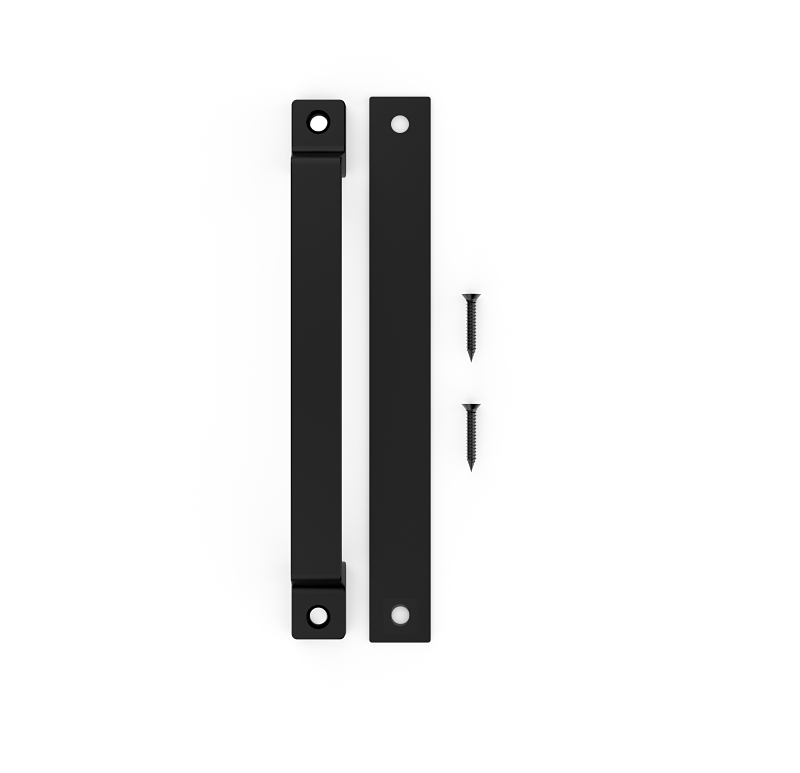 National Hardware N166-022 Modern Gate Pull, 9-13/16 in L Handle, Steel, Black