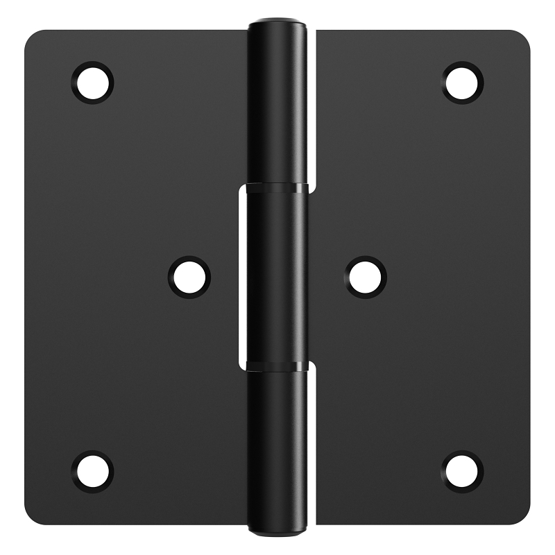 National Hardware N166-024 Modern Square Gate Hinge, Steel, Black, Tapping Screws Mounting