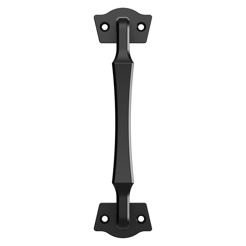 National Hardware N166-027 Rustic Modern Gate Pull, 9-7/8 in L Handle, Steel, Black