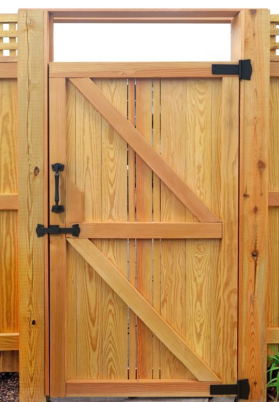 National Hardware N166-031 Rustic Modern Gate Kit, Steel, Black, 4-Piece