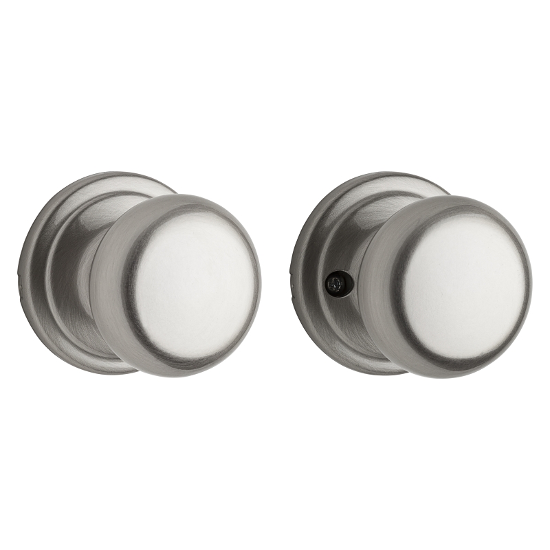 Kwikset Signature Series 720H 15RCLRCSBX Passage Knob, Hancock, Mushroom, Satin Nickel, Full Lip Round Corner Strike