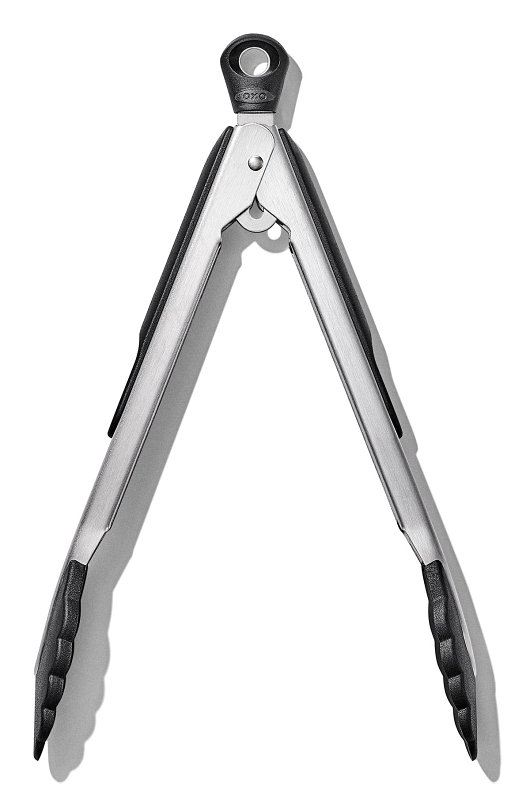 Good Grips 1054627V4 Serving Tongs, 9 in L, Stainless Steel