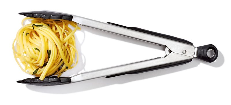 Good Grips 1054627V4 Serving Tongs, 9 in L, Stainless Steel