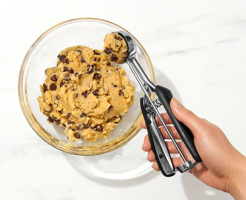 Good Grips 1055893 Cookie Scoop, 8 in L, 2-3/4 in Dia, Stainless Steel