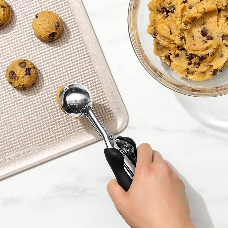 Good Grips 1055893 Cookie Scoop, 8 in L, 2-3/4 in Dia, Stainless Steel