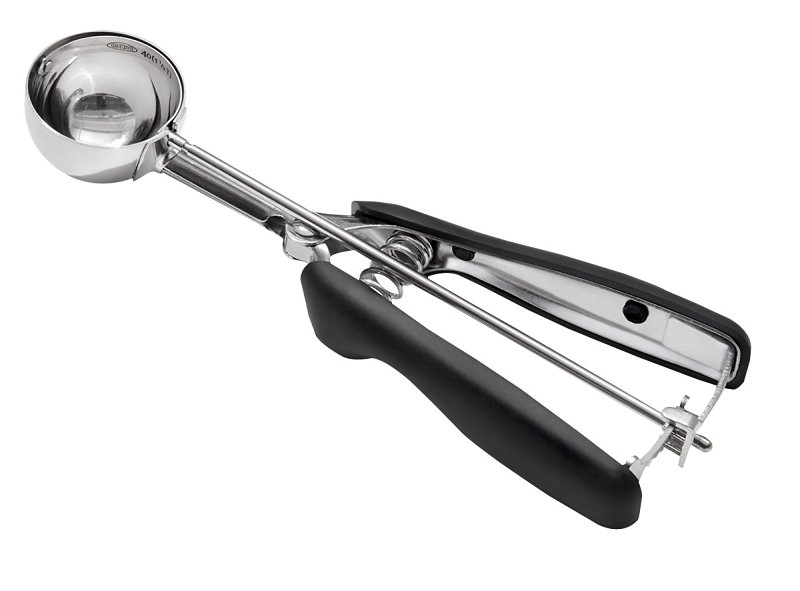 Good Grips 1055893 Cookie Scoop, 8 in L, 2-3/4 in Dia, Stainless Steel