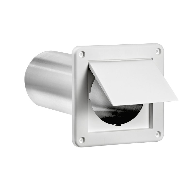 Lambro 1422WTP Single Flap Exhaust Vent, Plastic, White