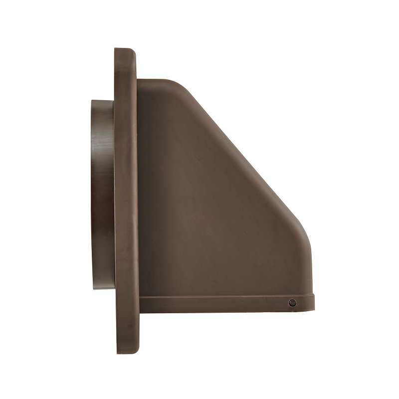 Lambro 1471B Hood Vent, 4 in Duct, Plastic Hood, Brown Hood